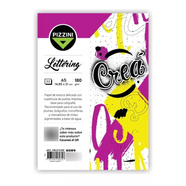 BLOCK LETTERING 180GRS/M2 A5 30HJS ART PBLETX30E AAÑ