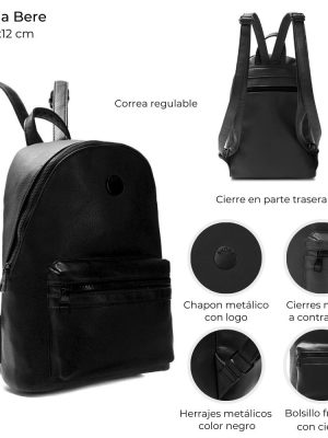 MOCHILA BERE NEGRA 33X23.5X12  ART 39916 IAÑ